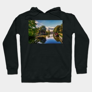 Narrowboat at West Mills Newbury Hoodie